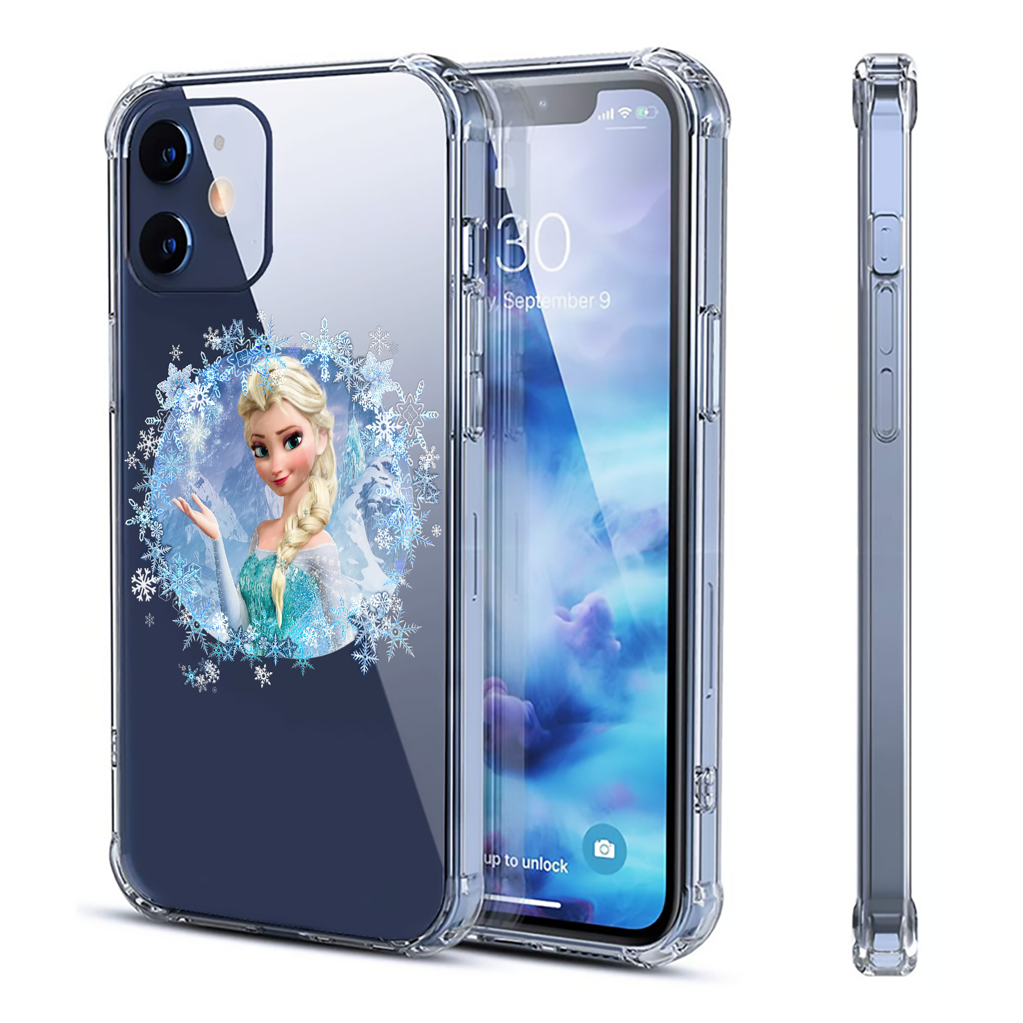 （画像用） アナと雪の女王 アンナ エルサ Frozen Anna Elsa 【iPhone 12シリーズ対応】透明スマホケース（クリアソフトケース）